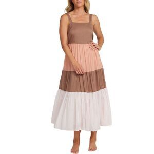 Holiday Design Carmello Dress - Terracotta / Cocoa / Pink Sorbet - Size XS